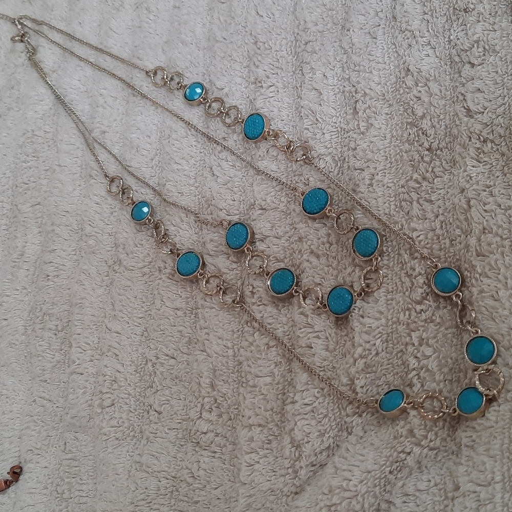 Vintage double strand adjustable necklace